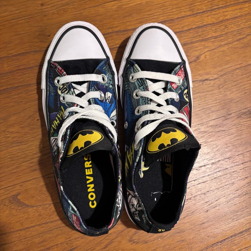 BATMAN X CHUCK TAYLOR ALL STAR LOW '80TH ANNIVERSARY - JOKER (rare) size m3/w5 - Picture 3 of 6